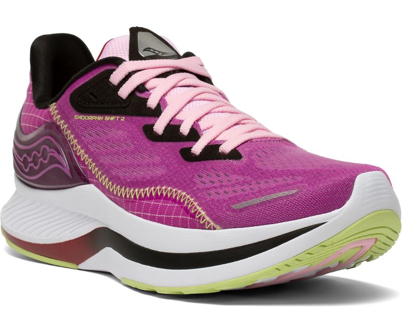 Women's Saucony Endorphin Shift 2 Running Shoes Pink / Purple | Singapore 115AHKP